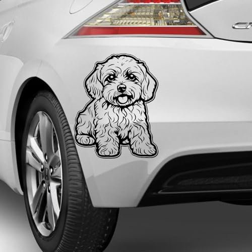 Maltipoo Aufkleber Sticker Hunde Hunde Dog Personalisierbar Name,Text,Größe Wunschtext Auto Autoaufkleber Wandtattoo