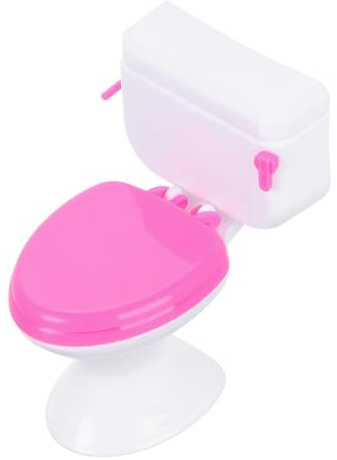 IMIKEYA Toilettes pour Poupée Miniature Décoration De Maison De Poupée Accessoire De Salle De Bain Jouet De Toilette Délicat