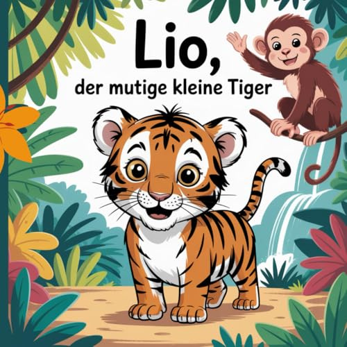 Lio, der mutige kleine Tiger: Ein Text begleitetes Ausmalbuch für Kinder
