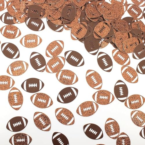 Ovanda 100 Stück Football Deko Konfetti Bunt,Konfetti Geburtstag Groß,American Football Deko Tischdeko Geburtstag für Geburtstagspartys,Kindergeburtstage oder Feiern,Dekoration den Geburtstagstisch