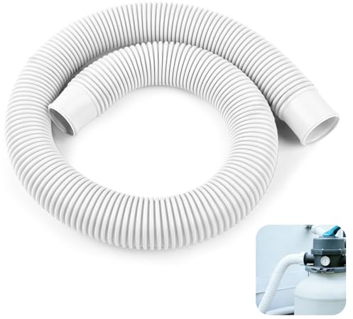 Poolschlauch 38mm 1m, Schwimmbadschlauch, Pumpenschlauch, Schlauch für Poolpumpe, Solarschlauch, Saugschlauch, Ersatzschläuche für Pool-Sandfilter und Filterpumpen