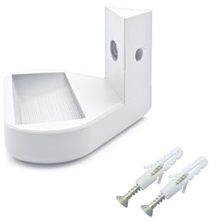 Corner Mount Bracket Compatible with Hue Motion Sensor – Wall-Mount Stand with 2 Wall Anchors for Stable Installation in Home Security and Smart Lighting (White)