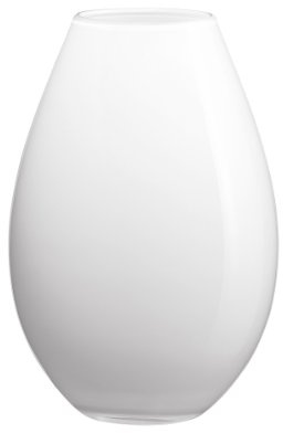 Holmegaard Vase H20.5 cm Cocoon Originaldesign aus mundgeblasenem Glas, Weiss
