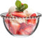 Glass Breakfast Bowl with Beaded Edge, Extra Strong Alfresco Dining Tableware - W13cm