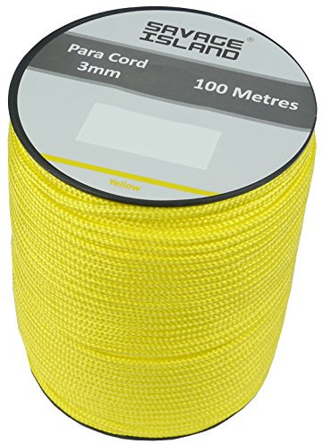 Savage Island 100m Reel Paracord 3mm, 30+Colors | Ideal for Crafting, DIY, Camping, Survival, Outdoor, Gadren | Tactical Cord Rope Roll