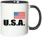 Mister Merchandise Kaffeetasse USA Amerika Vereinigte Staaten Fahne Flag Teetasse Becher, Farbe: Weiß-Blau