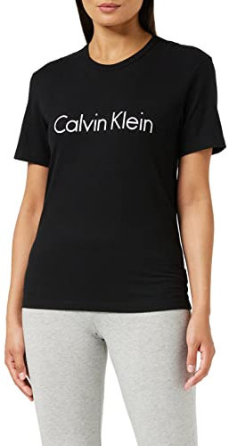 Calvin Klein S/s Crew Neck Top Pigiama, Nero (Black 001), 46 (Taglia Produttore: Large) Donna