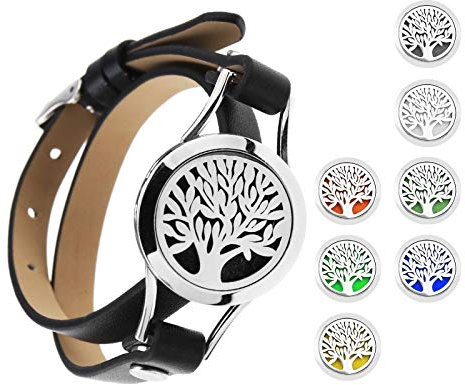 BIYM Bracelet d'arôme Noir en Acier Inoxydable de 25 mm Double Ceinture Pièces Détachées