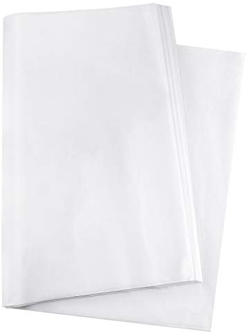 MIAHART 60 Blatt weißes Seidenpapier 50 x 35 cm weißes Geschenkpapier für Weihnachten zum Valentinstag DIY und Basteln Geschenktüten Dekorationen (weiß)