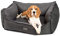JAMAXX Premium Hundebett - Orthopädisch Memory Visco Füllung, Extra-Hohe Ränder, Waschbar, Nässe-Schutz, Hochwertiger Stoff mit viel Eleganz, Hundesofa PDB2018 (M) 90x70 anthrazit