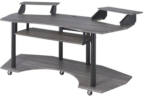 Acme Eleazar Wooden Music Recording Studio Desk in Black Oak
