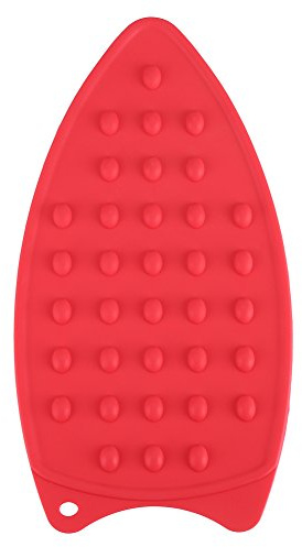 GOTOTOP Silicone Iron Rest, Multifunctional Heat Resistant Mat Portable Ironing Board for Home Travel (Red)