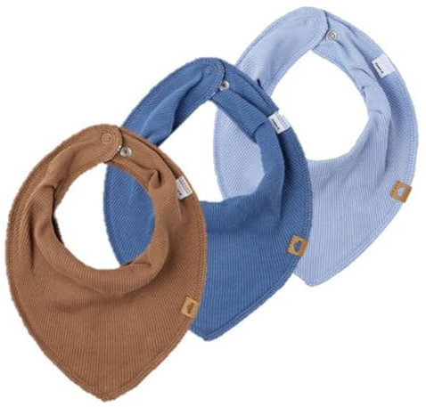 NAME IT 3er Set UNI Baby Dreieckstücher Halstuch Lätzchen 3 Stück (Farbenset 7)