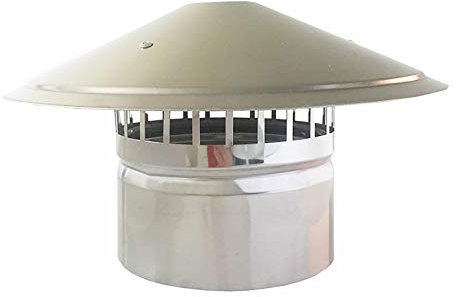 QWEASDF (75 mm - 200 mm) Cubierta Chimenea, Capucha Lluvia, chimeneas Acero Inoxidable para chimeneas, Top Chimenea, Accesorio Chimenea, Capucha Chimenea, Sombrero Chimenea, Cubierta Chimenea,200mm