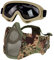 Yzpacc Airsoft Maske mit Brille, Faltbare Half Face Airsoft Mesh Maske mit Gehörschutz für Paintball Schießen Cosplay CS Game (PG)