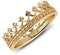 Ring Krone Sterling Silber 925 vergoldet (52)