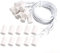 GUUZI 10pcs N.C. Normalmente Chiuso Incasso Cablato Sicurezza Porta Finestra Contatto Sensore di Allarme Interruttore Reed Magnetico (Bianco)