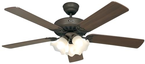 Deckenventilator Classic Royal BA-3 132 cm mit Beleuchtung und Zugschnüren