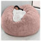 Sitzsackbezug Ohne Fuillung Outdoor Riesen Flauschig Fell Sitzsack Abdeckung Xxl Runder Kinder Weicher Kunstpelz Sitzsack Lazy Schlafsofa Abdeckung Waschbar WohnzimmermöBel ( Color : R , Size : 180X90