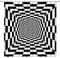 Optical Illusion Shower Curtain Psychedelic Black and White Chessboard Pattern Reflecting Symmetric Squares Zoom Abstract Vortex Hippie Modern Minimalist Art Polyester Bathroom Decor with Hook