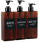 Segbeauty Seifenspender, 3 Stück 500ml Shampoo Flaschen zum Befüllen, Shampoo Spender für Dusche mit Etiketten, für Küchen, Bäder, Hotels, Bernstein