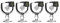Mixcompany Salitos Salrita Cocktail 4er Set - 4X Cocktailglas + 4X Flaschenhalter