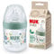 NUK for Nature Babyflaschen | Kleiner Trinksauger | 150 ml | Der Mutterbrust nachempfundener Anti-Colic Trinksauger aus Silikon | Temperature Control | Nachhaltige und BPA-freie Materialien | Grün