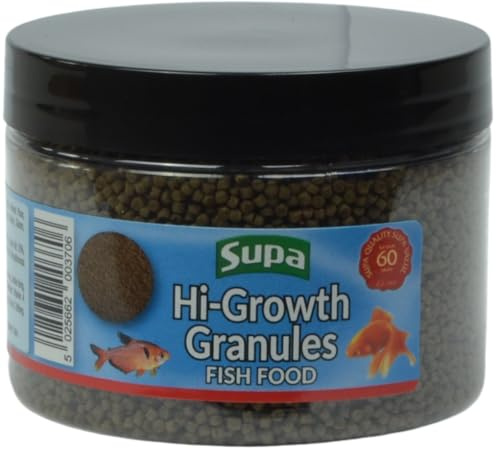 Supa Hi-Growth Granules Fish Food 100 gram 1.5 mm, For All Coldwater and Tropical Fish, Made From Premium Quality Ingredients Which Offer A Nutritionally Balanced Diet,