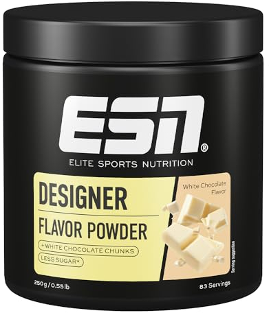 ESN Designer Flavor Powder, White Chocolate, 250 g, Geschmackspulver zum Süßen, ohne viel Zucker und Kalorien - made in Germany