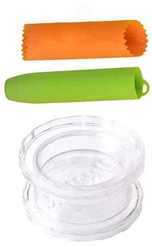 3 Piezas Manual de Plástico Molinillo de Ajo Fácil, Portátil Picadora de Ajo, Silicona Ajo Pelador, para Jengibre, Cebolla, Chile en Polvo, Carne Picada
