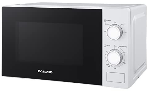 Daewoo MMF0S20T0W001 - Microonde da solo, 20 l, 700 W, 5 livelli di potenza, sicurezza bambini, colore: Bianco