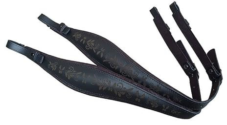 Harmonikariemen XL Luxus Schwarz S-Form – extra lange Echtleder-Trageriemen für Steirische Harmonika – gepolstert, ergonomisch, verstellbar, hochwertig, ideal für Bühne, Tracht & Volksmusik