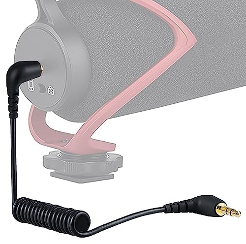 Geekria for Creators Câble bobine de microphone TRS vers TRS 3,5 mm 50 cm, compatible avec Rode SC2, VideoMic, VideoMicro, VideoMic GO II, Wireless GO II Mic Connect Camera, cordon de micro (noir)