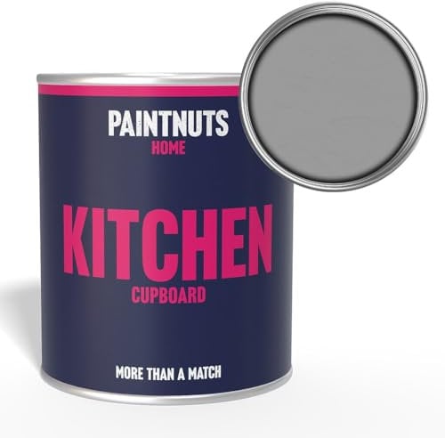 PaintNuts Kitchen Cupboard Paint - RAL-7004 - SIGNAL GREY Satin 1 Litre Tin