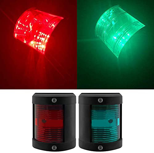 JT-HLM Green and Red Boat Lights, Navigation Lights for Boats Led, Navigation Light, 90° IP66 Anchor Signal Mast Light, Port Starboard Lights