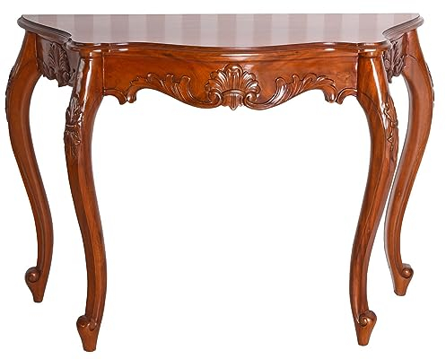 Konsolentisch Mahagoni Konsole Barock Massivholz Tischkonsole Flurtisch 100 cm mar263 Palazzo Exklusiv