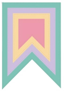 Craftelier - Wesentliche Mini-Stanzformen für Scrapbooking, Basteln und Kartenherstellungen | Wimpelkette Form - Größe ca. 2,9 x 2,7 cm bis 5,39 x 7,92 cm