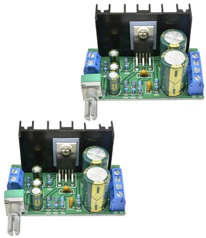 Hailege 2 pezzi TDA2050 modulo amplificatore audio mono digitale scheda amplificatore DC/AC 5-24V uscita 5W-120W per altoparlante