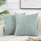 FDTERN 2er Set Graublau Kordsamt Kissenbezug 60x60CM Weich Moderne Dekorative Kissenbezüge Kissenhülle Dekokissenbezug Sofakissen Dekokissen Boho Deko für Sofa Schlafzimmer Wohnzimmer Bett