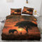 YELDAN Afrika Bettwäsche 135x200 Winter, Sonnenuntergang Bettbezug 135x200 2er Set, Wendebettwäsche und Kissenbezug, Weiche & Atmungsaktive Mikrofaser Bettwäsche-Sets