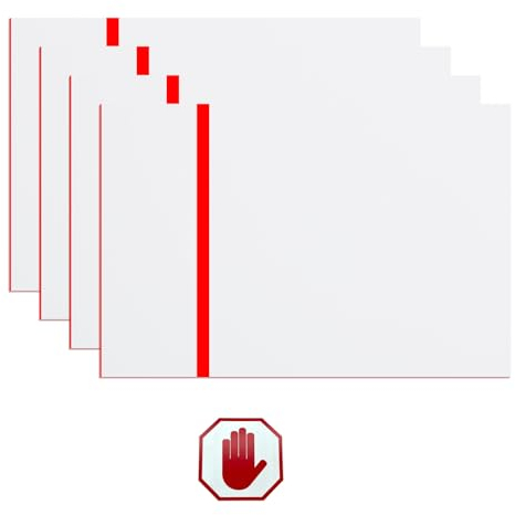 4 carteles acrílicos blancos de 20 x 30 cm para grabado láser, placas de plástico personalizadas a medida para el hogar, oficina, tienda, panel blanco con grabado en rojo