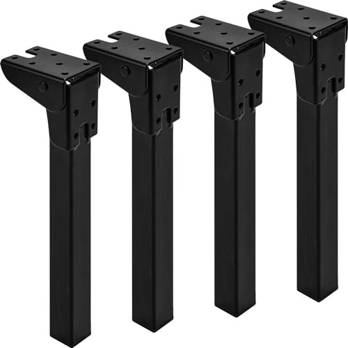 Btowin VCF Lot de 4 pieds de table pliables en métal pour table d'ordinateur portable, table basse, table de salon, table de lit, table de pique-nique - 30 cm