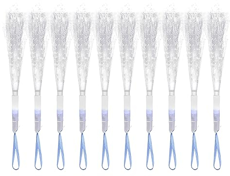 HUAOSN 120 Pièces Baguettes À Fibres Optiques, Baguettes de Mariage Éclairantes avec 3 Modes D'Éclairage, Baguette Lumineuse Alimentée par Batterie pour Mariage de Fête