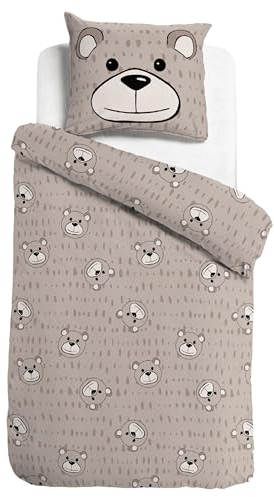 Zelesta Kiddybed kinderbettwäsche 135x200 4 Jahreszeiten - Bettwäsche winterdecke und Sommer-Bettdecke - Waschbare kinderdecke ohne Bezug - Kinderbettdecke mit Muster (Happy Bear)