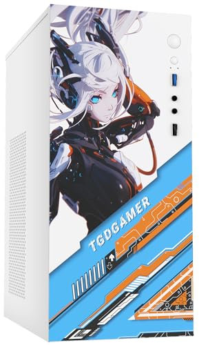 Matx Case,itx Case,Micro ATX PC Case for Office Support MATX, Mini-ITX, Micro ATX Case Slim avec USB 2.0x2 I/O Port, Noir sans ventilateurs, Blanc