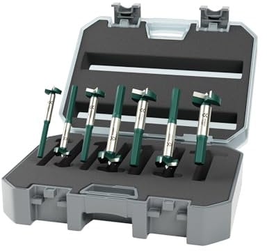YOSIGHT Forstnerbohrer Set 7-tlg. mit Sechskantschaft (15,9–31,8mm) – Holzbohrer & Fräsbohrer Holz, inkl. Forstnerbohrer 28mm – Fräser für Oberfräse & Bohrmaschine, ideal für Hartholz & MDF