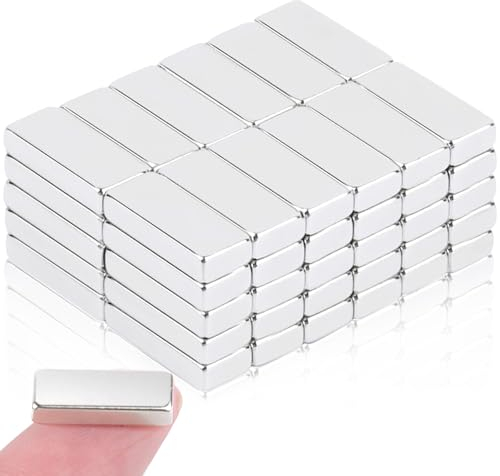 60 Stück Neodym Magnete Extra Stark,10x4x2mm Starker Magneten Rechteckig Flach Magnet Halt Mini Magnete Magnetplatten Kleine Magnete Kühlschrank Fotos Karten Postkarte Büro