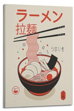UNSGA Vintage-Poster, japanisches Essen und Ramen, dekoratives Gemälde, Leinwand, Wandposter und Kunstdruck, moderne Familienschlafzimmer-Dekoration, Poster, 60 x 90 cm