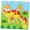 WHAMVOX 1 Satz Lernspielzeug aus Holz Kinder Puzzle rätselbuch Kinder Dino Puzzle Dinosaurier-Blockrätsel Pädagogisches Lernspielzeug Holzpuzzles für Kleinkinder Cartoon-Holzpuzzle hölzern