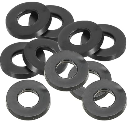 PATIKIL Joint Plat En Caoutchouc M8 DI8 / DE16mm Épaisseur 2mm Noir 10PCS | Joint D'étanchéité Pour Robinet Tuyau D'eau Boulon De Fixation